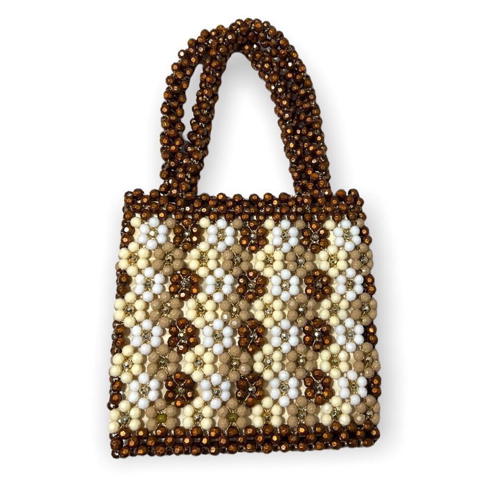 Beaded Floral Bohemian Grannycore Purse Excellent